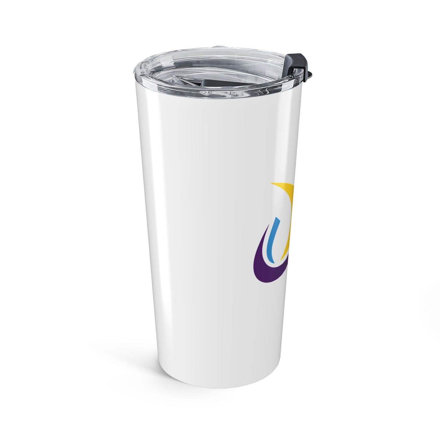 Abstract Joy Logo Tumbler 20oz | Colorful Faith Symbol, Swirl Design
