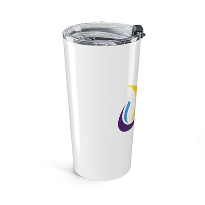 Abstract Joy Logo Tumbler 20oz | Colorful Faith Symbol, Swirl Design
